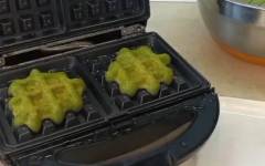 Шпинатные вафли с зеленой гречкой