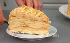 Торт Наполеон с заварным кремом Кухня Наизнанку