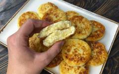 Картофельные сырники с творогом и сыром брынза