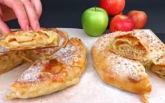 Слоеный пирог одесский Вертута с яблоками в духовке и на сковороде