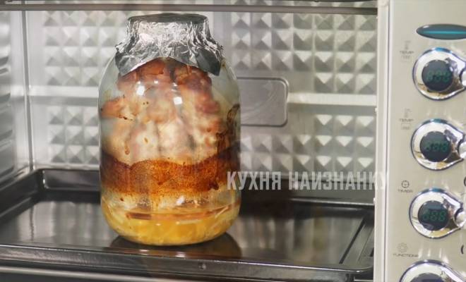 Шашлык из свинины на шпажках в банке в духовке рецепт с фото