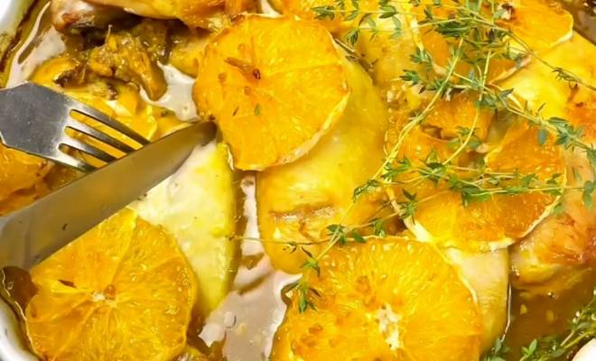 Курица в апельсиновом соусе в духовке рецепт