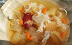 Десертный Коллаген Суп для Женской Красоты с Фруктами и грибами тремелла