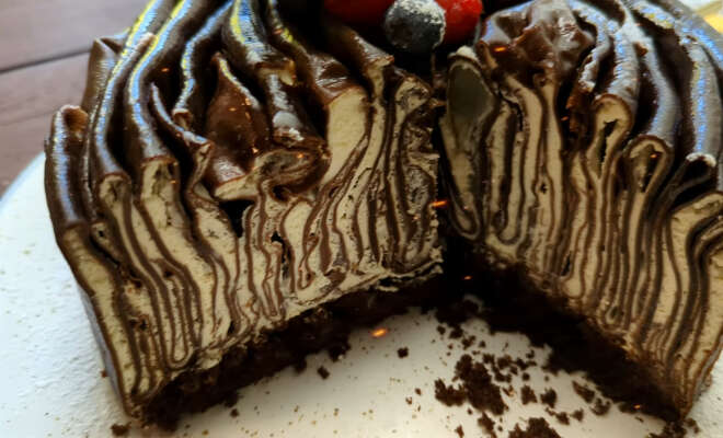 Шоколадный торт Улитка с творожным кремом рецепт
