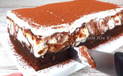 Шоколадный мраморный торт Зебра Волна