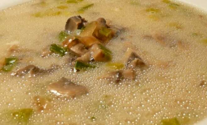 Суп из плавленных сырков с грибами