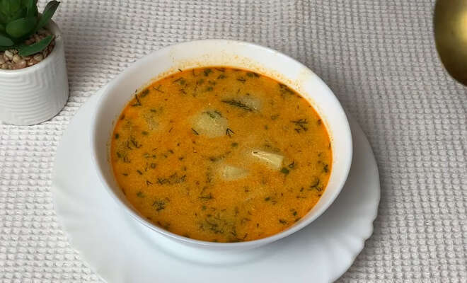Суп с фасолью, картошкой, сметаной и молоком рецепт